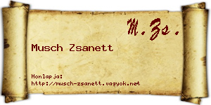 Musch Zsanett névjegykártya